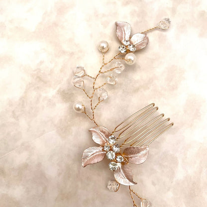 【ヘッドドレス】cherie ゴールド小枝ヘッドアクセサリー 【結婚式 ヘアアクセサリー】