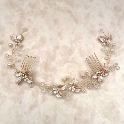 【ヘッドドレス】cherie ゴールド小枝ヘッドアクセサリー 【結婚式 ヘアアクセサリー】