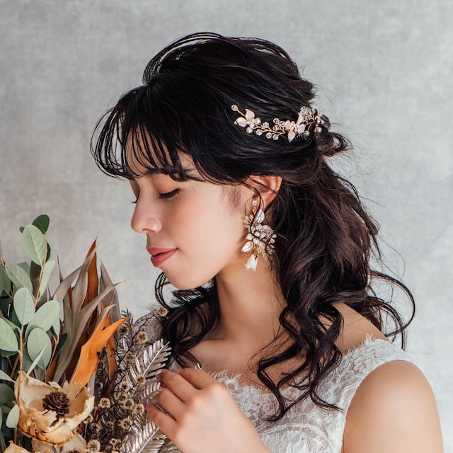 【ヘッドドレス】cherie ゴールド小枝ヘッドアクセサリー 【結婚式 ヘアアクセサリー】