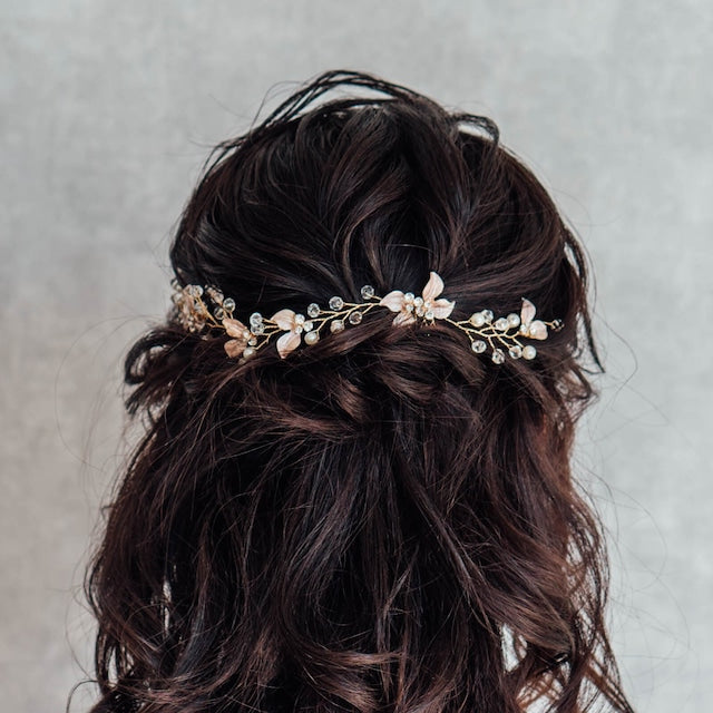 【ヘッドドレス】cherie ゴールド小枝ヘッドアクセサリー 【結婚式 ヘアアクセサリー】