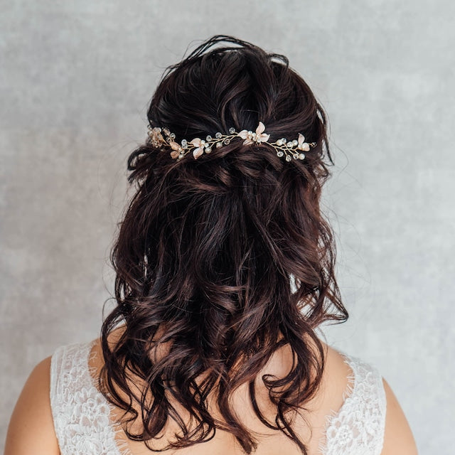 【ヘッドドレス】cherie ゴールド小枝ヘッドアクセサリー 【結婚式 ヘアアクセサリー】