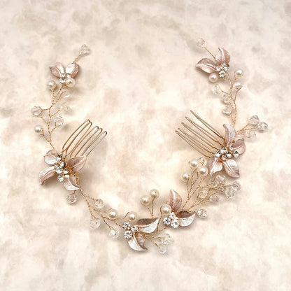 【ヘッドドレス】cherie ゴールド小枝ヘッドアクセサリー 【結婚式 ヘアアクセサリー】