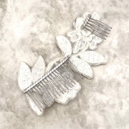 【ヘッドドレス】オリジナル商品 / papillon ビーズ刺繍ブライダルヘッドドレス 【結婚式 ヘアアクセサリー】