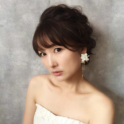 【ピアス・イヤリング】Lien ビジューウエディングイヤリング/ブライダルアクセサリー 【結婚式 ピアス イヤリング】