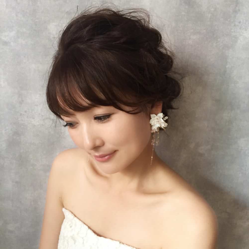 【ピアス・イヤリング】Lien ビジューウエディングイヤリング/ブライダルアクセサリー 【結婚式 ピアス イヤリング】