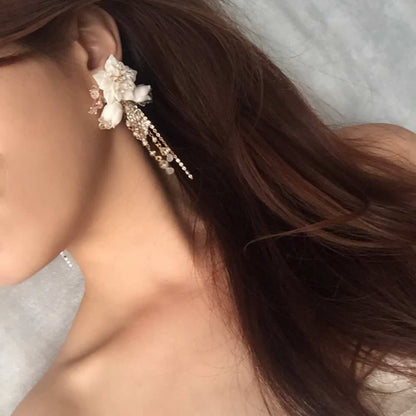 【ピアス・イヤリング】Lien ビジューウエディングイヤリング/ブライダルアクセサリー 【結婚式 ピアス イヤリング】