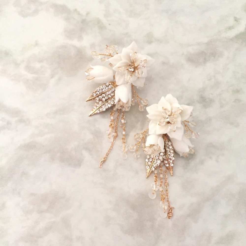 【ピアス・イヤリング】Lien ビジューウエディングイヤリング/ブライダルアクセサリー 【結婚式 ピアス イヤリング】