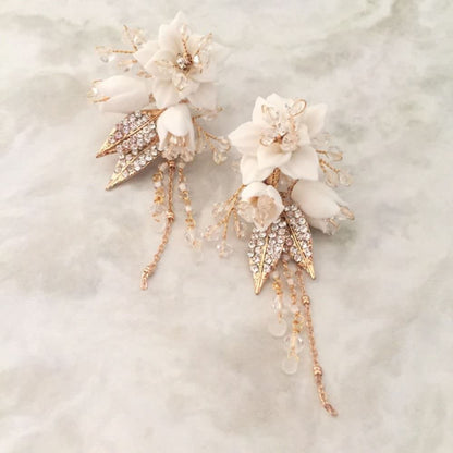 【ピアス・イヤリング】Lien ビジューウエディングイヤリング/ブライダルアクセサリー 【結婚式 ピアス イヤリング】