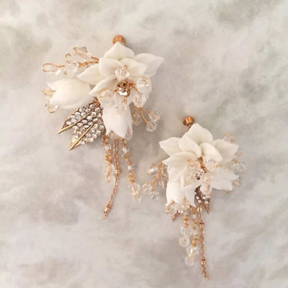 【ピアス・イヤリング】Lien ビジューウエディングイヤリング/ブライダルアクセサリー 【結婚式 ピアス イヤリング】