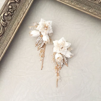 【ピアス・イヤリング】Lien ビジューウエディングイヤリング/ブライダルアクセサリー 【結婚式 ピアス イヤリング】