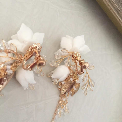 【ピアス・イヤリング】Lien ビジューウエディングイヤリング/ブライダルアクセサリー 【結婚式 ピアス イヤリング】