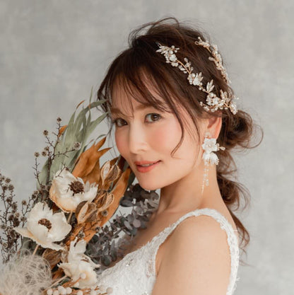 【ピアス・イヤリング】Lien ビジューウエディングイヤリング/ブライダルアクセサリー 【結婚式 ピアス イヤリング】
