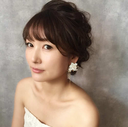 【ピアス・イヤリング】Lien ビジューウエディングイヤリング/ブライダルアクセサリー 【結婚式 ピアス イヤリング】