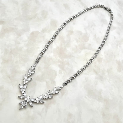 【ネックレス】louna ジルコニアブライダルネックレス 【結婚式 ネックレス】