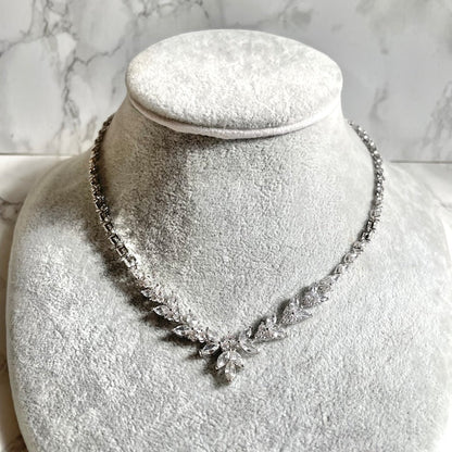 【ネックレス】louna ジルコニアブライダルネックレス 【結婚式 ネックレス】