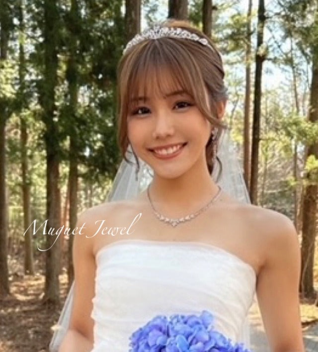 【ネックレス】louna ジルコニアブライダルネックレス 【結婚式 ネックレス】