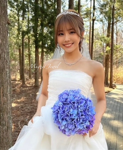 【ネックレス】louna ジルコニアブライダルネックレス 【結婚式 ネックレス】