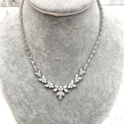 【ネックレス】louna ジルコニアブライダルネックレス 【結婚式 ネックレス】