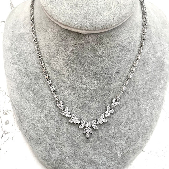 【ネックレス】louna ジルコニアブライダルネックレス 【結婚式 ネックレス】