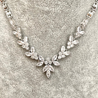 【ネックレス】louna ジルコニアブライダルネックレス 【結婚式 ネックレス】