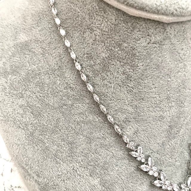 【ネックレス】louna ジルコニアブライダルネックレス 【結婚式 ネックレス】