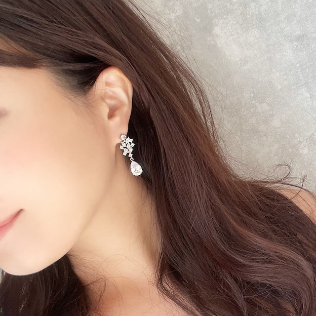 【ピアス・イヤリング】edelweiss ブライダルジルコニアピアス 【結婚式 ピアス イヤリング】