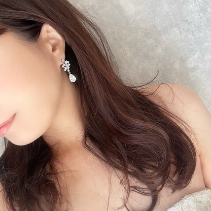【ピアス・イヤリング】edelweiss ブライダルジルコニアピアス 【結婚式 ピアス イヤリング】