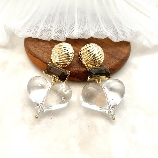 【ピアス・イヤリング】coeur ハートピアス 【結婚式 ピアス イヤリング】