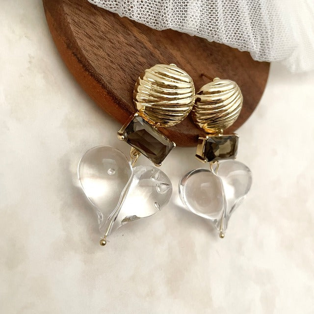 【ピアス・イヤリング】coeur ハートピアス 【結婚式 ピアス イヤリング】