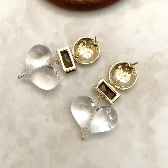 【ピアス・イヤリング】coeur ハートピアス 【結婚式 ピアス イヤリング】