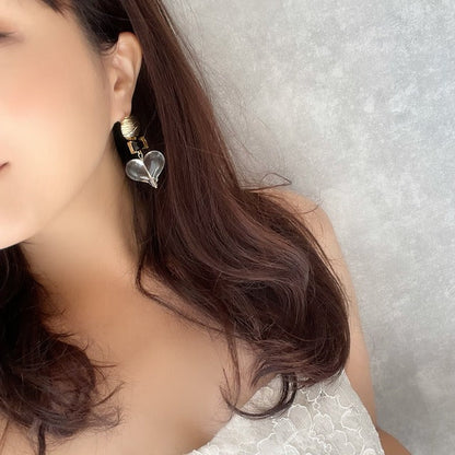 【ピアス・イヤリング】coeur ハートピアス 【結婚式 ピアス イヤリング】