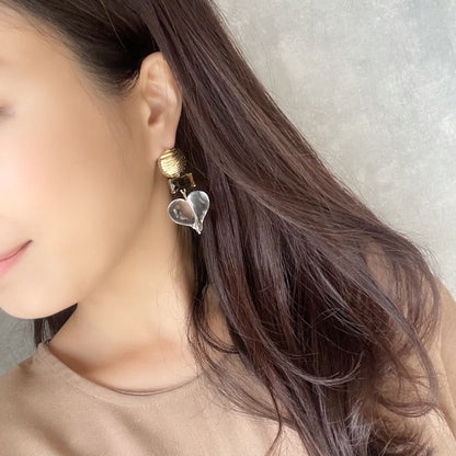 【ピアス・イヤリング】coeur ハートピアス 【結婚式 ピアス イヤリング】