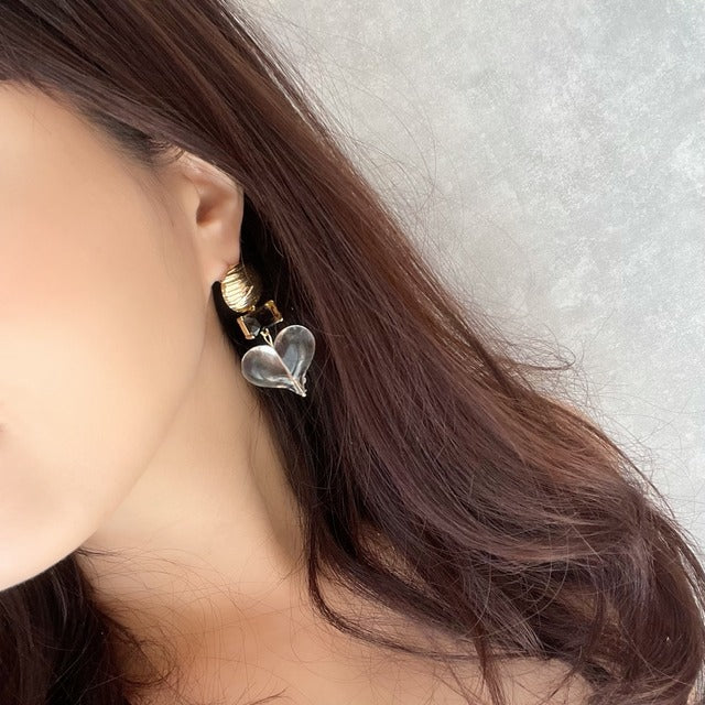 【ピアス・イヤリング】coeur ハートピアス 【結婚式 ピアス イヤリング】