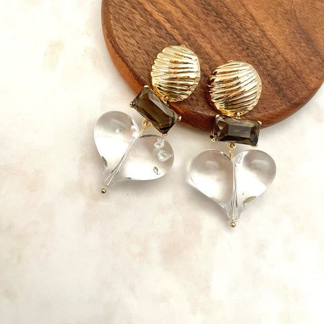 【ピアス・イヤリング】coeur ハートピアス 【結婚式 ピアス イヤリング】