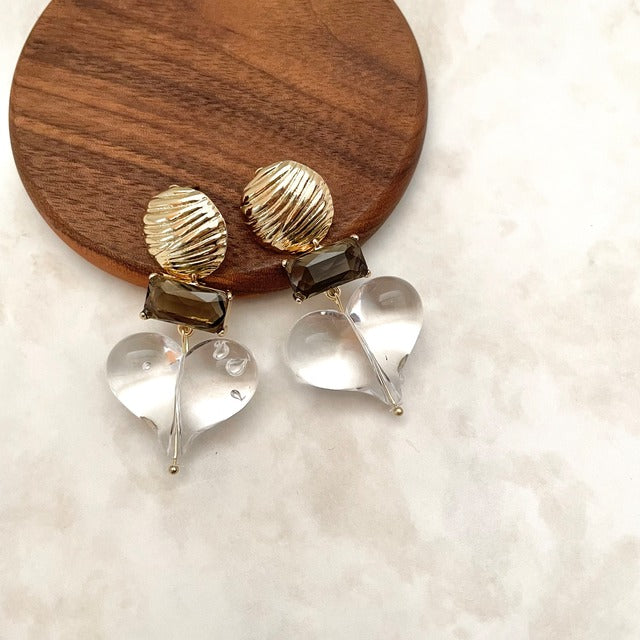 【ピアス・イヤリング】coeur ハートピアス 【結婚式 ピアス イヤリング】