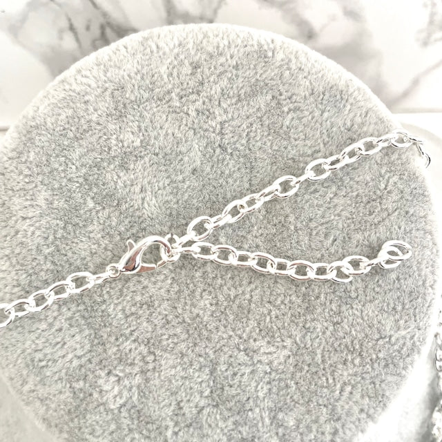 ange silverビジューブライダルネックレス&ピアスセット 【結婚式 アクセサリーセット】