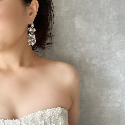 【ピアス・イヤリング】Anne パールブライダルピアス 【結婚式 ピアス イヤリング】