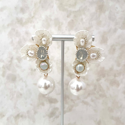 nager パールハンドメイドピアス 【結婚式 ピアス イヤリング】