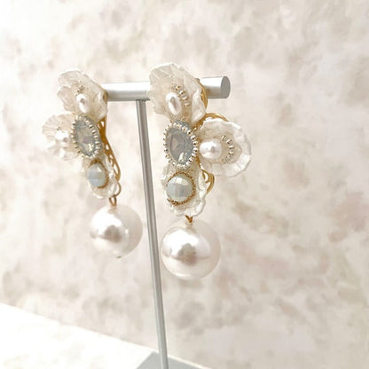 nager パールハンドメイドピアス 【結婚式 ピアス イヤリング】