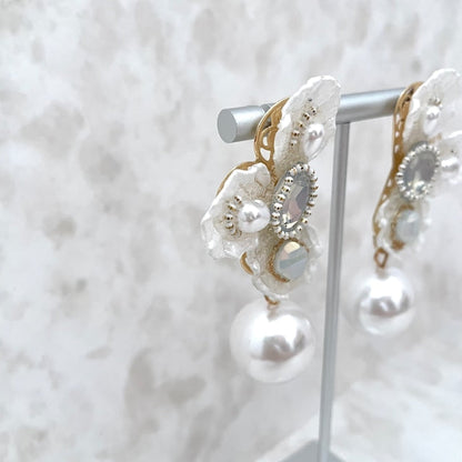 nager パールハンドメイドピアス 【結婚式 ピアス イヤリング】