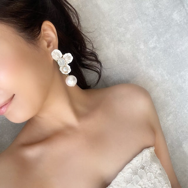 nager パールハンドメイドピアス 【結婚式 ピアス イヤリング】 – 結婚