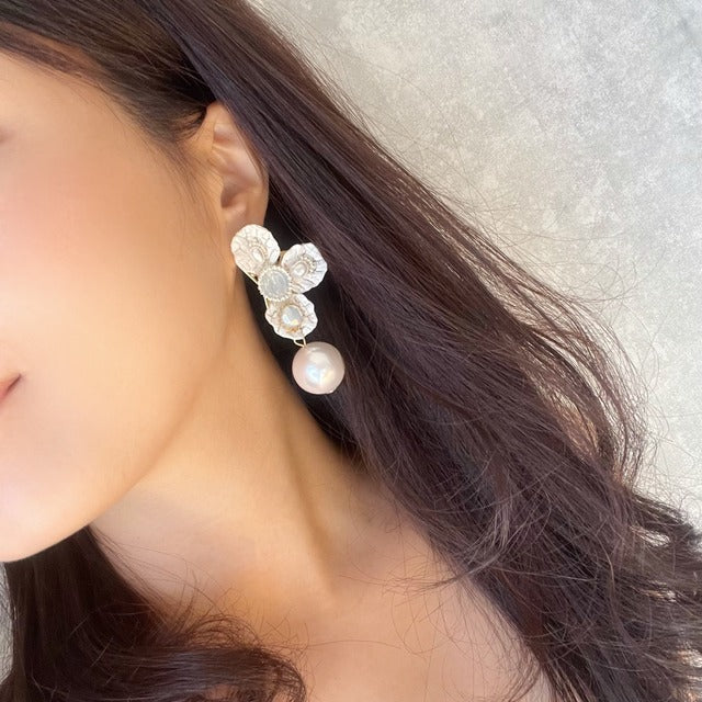 nager パールハンドメイドピアス 【結婚式 ピアス イヤリング】