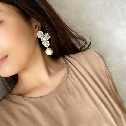 nager パールハンドメイドピアス 【結婚式 ピアス イヤリング】
