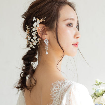 【ピアス】ジルコニア ビジュー ウェディング ブライダルピアス p9 【結婚式 ピアス イヤリング】