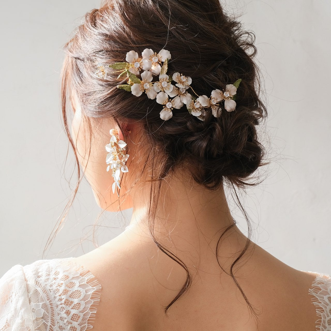 (3点セット) ブライダルヘッドドレス フラワー ピン パール ゴールド p12 【結婚式 ヘアアクセサリー】