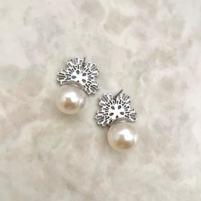 【ピアス・イヤリング】flocon ジルコニアブライダルピアス 【結婚式 ピアス イヤリング】