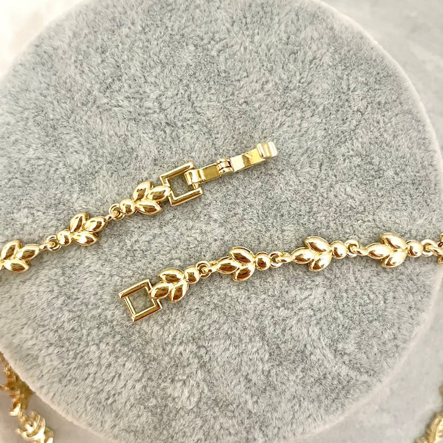 juri yellowgold ジルコニア ネックレス&ピアスセット 【結婚式 アクセサリーセット】