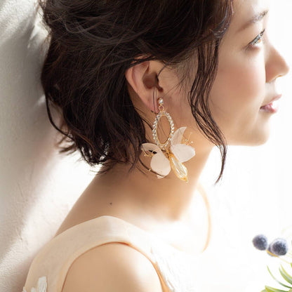 【イヤリング】ブライダルイヤリング 小枝イヤリング パール ゴールド p15 【結婚式 ピアス イヤリング】