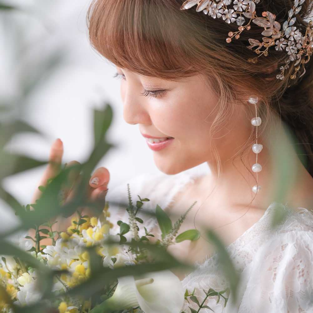 【ピアス】ブライダルピアス パール ラインピアス ゴールド q2 【結婚式 ピアス イヤリング】