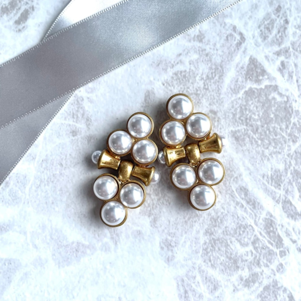 【ピアス・イヤリング】loin パールゴールドピアス 【結婚式 ピアス イヤリング】